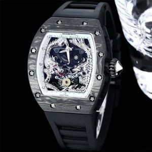 Luxusuhr Richarmilles Herren RM57 Active Tourbillon Armbanduhr Weinfass RM57-01 Vollmechanisch KMVF L