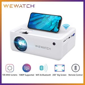 Projectors WEWATCH V10 8500Lumens LED Portable Projector Native 1280*720 HD 1080P Supported Home HDMI Theater Mini Outdoor Movie Proyectors L230923