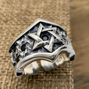 Clusterringen S925 sterling zilver Hip Hop Trend middelste ring voor heren