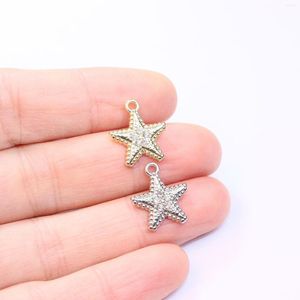 Takılar 10pcs Rhinestones Shiny Star Gözler Paseli Diy El Sanatları Kadın Kız Moda Takı Nikel Yaprak Kadmiyumu Ücretsiz