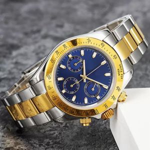 Relógio masculino japonês vk código de tempo movimento relógio todo aço inoxidável vidro safira ultra brilhante 41mm montre de luxe305c