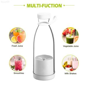 Spremiagrumi Mini spremiagrumi multifunzionale Tazza di succo portatile Bottiglia di frullatore portatile USB ricaricabile Shake Cup Frullatore Tazza antiossidante L230921