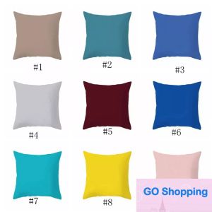 All-Match Pillow Case Home Home Soffa Throw Pudow Case Pure Color Polyester White Pillow Cover Cushion Cover Decor Pillow Case Blank
