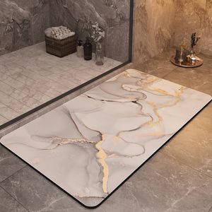 Tapetes de banho Tapetes de banheiro de luxo Anti Slip Shower Bath Mat Super Absorvente Quick Dry Foot Floor Mat Tapete Tapete Tapete Lavável 230921