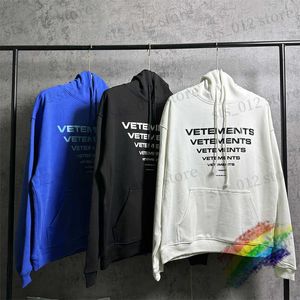 Herrtröjor tröjor trycker hoodie män kvinnor svart blå vit broderi hooded tung tyg casual vtm pullover t230921