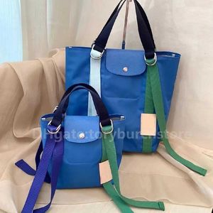 El çantası yüksek kaliteli tasarımcı çantalar cüzdan çantası kontrast naylon tote dokuma şerit tuval tek omuz crossbody el tipi kadınlar lüks