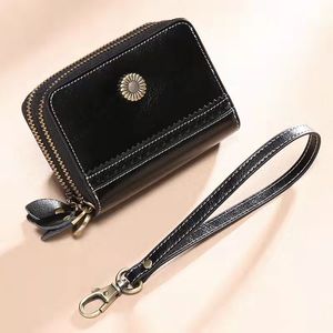 Genuine leather Rfid-protected women designer wallets zipper cowhide lady fashion casual coin zero card purses female popular clutchs no491