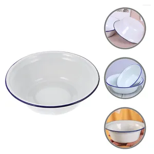 Dinnerware Sets Household Enamelware Salad Mixing Bowls Vintage Enameled Soup Vegetable Basin Retro