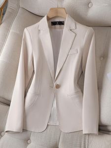 Kadınlar Suits Office bayanlar İnce Resmi Blazer Kadın Bej Bej Beige Siyah Kadın İş İş Wear Ceket Sonbahar Kış Ceket