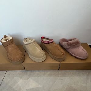 Austrália Botas de Designer Homens Mulheres Tasmans Ultra Mini Plataforma Bota Tasman Chinelos Camurça Bota Mens Fur Slides 35-45