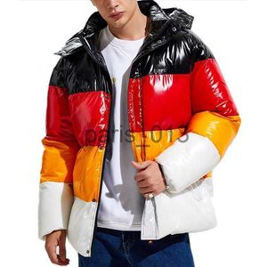 Męskie Parkas Outdoor OEM Custom Ubranie Zima ciepłe grube płaszcze z kapturem wiatroodporne bąbelkowe płaszcz dla mężczyzn M x0921