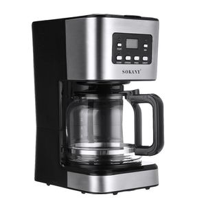Kaffemaskin Maskin Automatisk LED-displayböna kvarn Färsk slipning Amerikansk espresso kaffe te mjölk