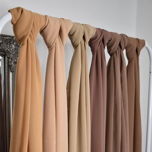 Lenços 10 peças chiffon hijab lenço atacado muçulmano fasshin mulheres véu headwraps xales para senhoras lenços islâmicos 230921