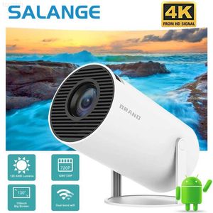 Projektörler Salange HY300 HDMI Taşınabilir LED Projektör Android 11.0 4K Tam HD 720P 120 ANSI Destek 2.4G 5G WiFi Kablosuz Bağlantı BT5.0 L23123