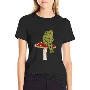 버섯 티셔츠 미학 의류 애니메이션 여성 티셔츠에 여자 폴로 개구리