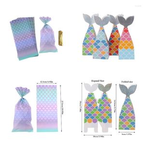 Gift Wrap Candy Cookie Wraps Tie Pocket Party Plastic Bags Birthday Ocean Themed Supplies