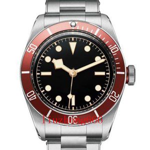 Mode mens l automatiska rörelse mekaniska män armbandsur röda Bezel Black Dial Rotor Montres Solid Clasp Geneve Watches Man WA265A