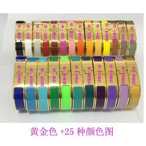 25 Colors Family Letter Enamel Fifth Generation Bracelet Women's Titanium Steel Ornament Rose Gold 12mm With Real Logo