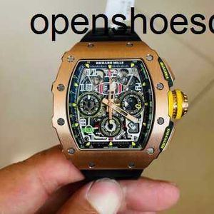 Richarmilles Watch Tourbillon 스위스 운동 기계 최고 품질 Richarmilles Watch Tourbillon Gold RM11-03 남자 QQTR