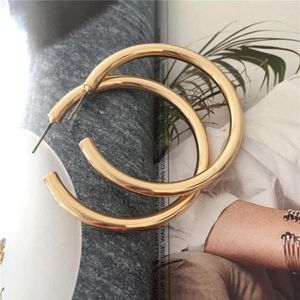 Hoop & Huggie Trendy Gold Color Plating Different Size Thickness Copper Earrings For Women Girl Elegant Gorgeous Casual Modern Jew306l