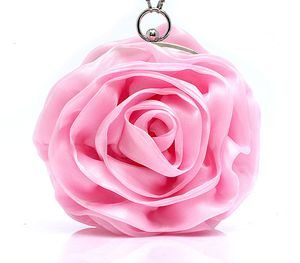 Borse da sera Viola Rosa Rosso Avorio Oro Fiore adorabile Borsa rosa Borsa pochette da donna Abito da sposa da sposa Mini 230921