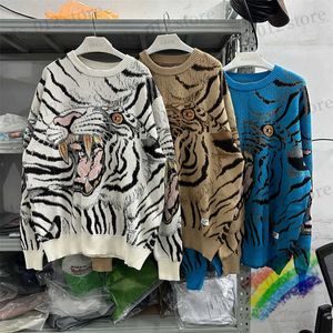 Men's Sweaters Full Tiger Pattern WACKO MARIA Knitted Sweater Men Women 1 1 Best Quality Jacquard Sweatshirts T230921