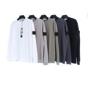 Herren-Kapuzenpullover, Sweatshirts, Designer-Stones Island, klassisches Abzeichen-Ärmel, langärmeliges Unterhemd, Herren- und Damen-Paare, lose, einfache Baumwolle, vielseitiges Oberteil