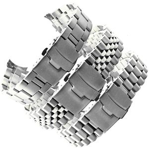 Uhrenarmbänder 20mm 22mm Edelstahl Armband Männer Frauen Solide gebogenes Ende Metall Handgelenk Armband Band Zubehör für Uhrenarmband 230921