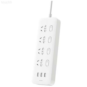 Soquetes youpin mijia tira de tomada com interruptor 3 usb 2a adaptador carregamento rápido mi soquetes extensão alta qualidade l230921