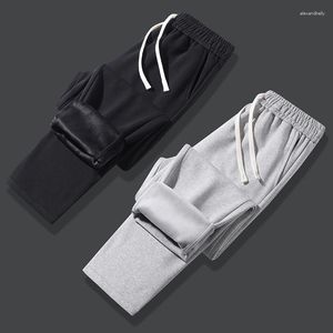 Męskie spodnie cumukkiyp moda marka zagęszczona ciepłe zimowe swobodne luźne spusty jogger proste nogi