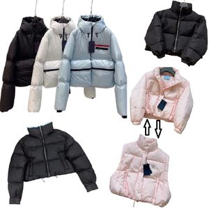 Jaqueta puffer jaqueta feminina puffer colete feminino puff com capuz designer parka mulheres casaco com zíper inverno quente outewear marca senhoras casaco curto topos