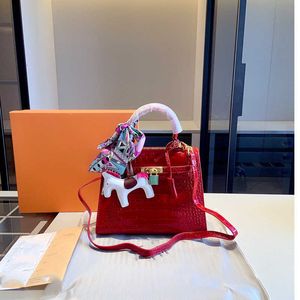 A kaily Luxury Bag 2023 bag new pony pendant texture portable one shoulder cross body small mini second generation BPVZ