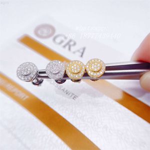 Hot Sale Ready to Ship Round Shape Melee Moissanite S925 Earring Men Stud Earring Vvs Earrings