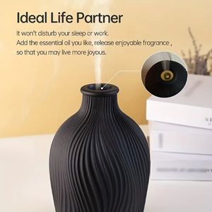 1pc Large Capacity Ultrasonic Humidifier with Essential Oil Diffuser - Enhance Air Quality and Relaxation with Simple Vase Shape
