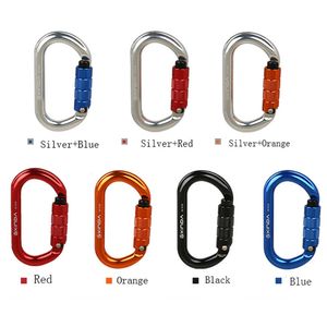 Carabiners auto låsande oval bergsklättring carabiner tunga anslutningsskruvningsgäng o spänne hund hängmatta klipp bergsklättra grottlås 230921