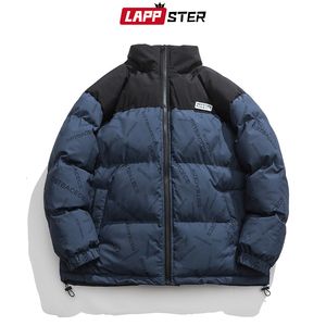 Men's Down Parkas LAPPSTER Y2k Patchwork Thick Puffer Jackets Winter Puffer Jacket Men Korean Fashions Parkas Streetwear Color Block Jackets 230920