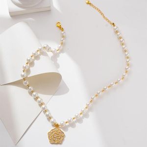 Anhänger Halsketten Koreanische Mode Perle Voll Zirkon Blume Halskette Damen Perle Choker Weibliche Boho Kawaii Y2K Schmuck Geschenk