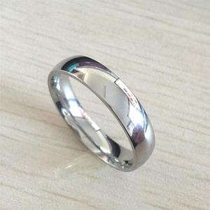 Classic male Real white Gold Color 6mm Titanium Steel Women Men Wedding silver Ring Top Quality Do not fade Lovers Wedding Jewelry293T