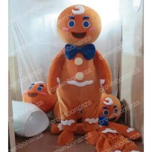 Performance Gingerbread Man Mascot Costumes Halloween CARACHER Outfit Suit Xmas Outdoor Party Outfit unisex Promotional Advertising Clothings