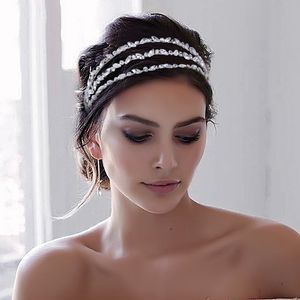 Luxo noiva casamento strass faixa de cabelo da dama de honra ornamento de cabelo menina cristal bandana moda feminina festa headwear