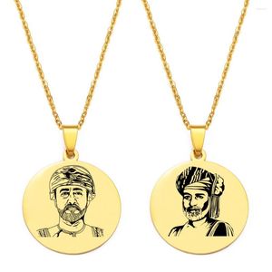 Pendant Necklaces Anniyo Head Of The State Oman Haitham Bin Tariq Al-Said Haytham Jewelry Qabus Said #D0031