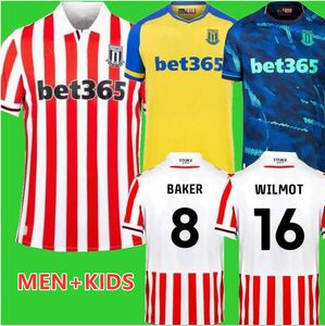 23 24 Stoke City Mikel Campbell Jerseys Smith Fletcher Powell Brown Clucas Home Brown 2023 2024 Lewis Baker Baker Men Kit Kit Camas de futebol Uniformes Tops 989