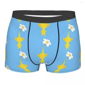 Mutande Pikmin Gioco colorato Giallo Homme Mutandine Intimo da uomo Stampa Pantaloncini Boxer