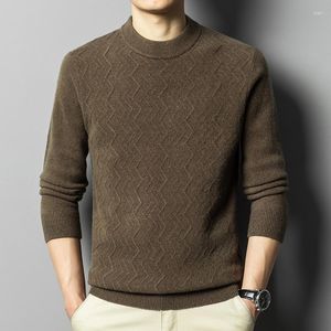 Maglioni da uomo 2023 versione coreana maglione di lana pullover lavorato a maglia moda invernale di alta qualità girocollo classico