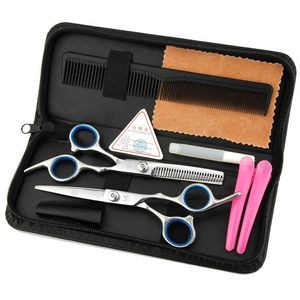 Hairdressing Tools 6.0 inches Barber Scissors Kits Hair Clipper Razor Hair Styling Scissors Hair Cutting Tool Combination