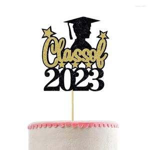 Forniture festive Topper per torta di laurea Classe del 2023 Decorazioni per feste Fornitura per ragazzi e ragazze delle scuole superiori