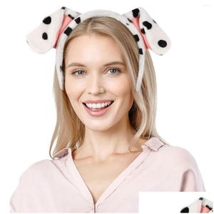 Bandanas Animal Headband Zoa Dalmatian Ears Dog Costume Pet Party Headbands Puppies Drop Delivery Fashion Accessories Hats Scarves Glo Dhfgq