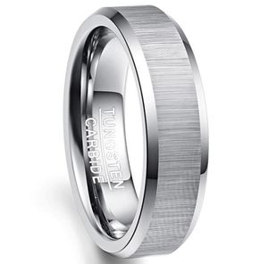 Tungsten Ring 6mm wide and 23 mm thick Lassa edge color plated platinum men039s jewelry USA size 712 goods in stock77906128701819