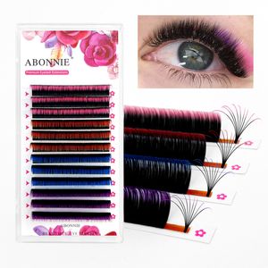 False Eyelashes Abonnie Mink Omber Colored Easy Fanning Volume Lashes Soft Mink Fast Blooming Easy Fans Eyelashes Extensions For Beauty 230921