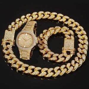 Drop Mens Watches En İyi Marka Lüks Iced Out Watch Diamond Watch Erkekler için Paslanmaz Çelik iş kol saati adam hip hop ly249i